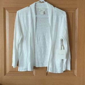 Cynthia Rowley white linen Cardigan